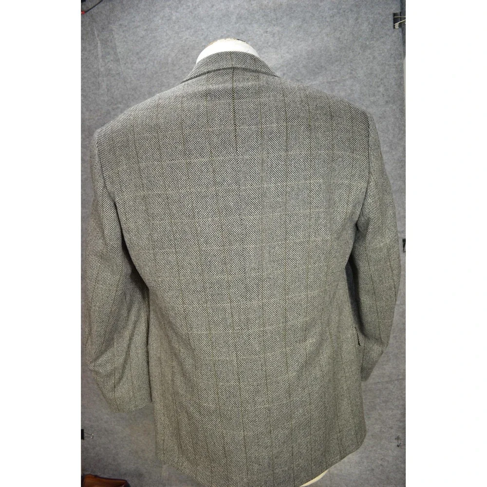Lubiam 1911 Cashmere Mens 44L Blazer Gray Check Wool Italy Sport Coat Luxury LBM